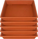 Square Plant Saucer 6 Inch 5 Pack6 8 12 14 16 18 20 Flower Pot No Holes Plant Drip Trays, Plant Trays for Pots Heavy Duty Plastic Plant Saucers for Indoors Outdoors by GreenHaven Gardens