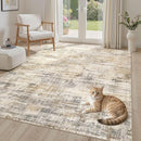 Area Rug for Living Room: 6x9 Washable Neutral Abstract Modern Soft Rugs Non Slip Indoor Floor Stain Resistant Large Carpet for Bedroom Dining Room Office Nursery - Golden Brown by TinyTreasures Baby Boutique