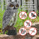 Galashield Owl Decoy | Plastic Owls to Scare Birds Away | Owl Statue for Garden & Outdoors 16.5" Tall by GreenHaven Gardens