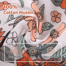 Rquite Car Seat Cover, Muslin Cotton Infant Car Seat Canopy, Breathable Baby Carrier Cover, Summer Stroller Sun Shade, Flower by TinyTreasures Baby Boutique