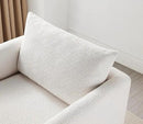 Oversized Accent Chair Modern Boucle Armchair for Living Room Sets of 2, 37" Wide & Cozy Reading Chair with Solid Wood Legs, White Upholstered Lounge for Bedroom & Office, (Easy Assembly) by CozyNest Decor