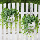 YIKUSH Planters for Outdoor Plants 2 Pack White Plant Pots with Drainage Hole and Absorbing Tray Hanging Planters for Indoor Plants (12 inch, 3 Hooks) by GreenHaven Gardens