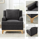 Oversized Accent Chair, Modern Boucle Armchair with Wood Legs, Modern Reading Chair with Thick Cushion, Comfy Chairs for Living Rooms, Bedrooms, Reading nooks and Apartments by CozyNest Decor