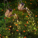 Glintoper 2 Pack Outdoor Solar Watering Can Garden Lights, Metal Waterfall Figurine Lights with Shepherd Hook, Decorative Yard Art for Mom, Mothers Day Ideal Gifts, for Patio Walkway Pathway Lawn by GreenHaven Gardens
