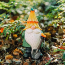 Topadorn Garden Gnome Outdoor Gnome Statue Resin Sculpture Outdoor Figurine with Yellow Hat for Garden Decoration,11 Inch by GreenHaven Gardens