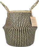 Plant Baskets – Large Seagrass Pot for Tall Indoor Faux Olive Tree, Woven Wicker Rattan Planter for Boho Basket 9-10 Inch (Black, Large) by GreenHaven Gardens