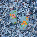 Stepping Stones - Resin Footprint Shaped Set of 2 (Light Gray) by CozyNest Decor
