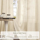 LAMIT Sheer Linen Curtains 63 inches Length for Bedroom, Light Filtering Panels Bronze Grommet Linen Textured Neutral Drapes for Living Room, Linen, 2 Panels, 34 x 63 Inch by CozyNest Decor