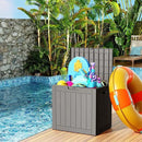 31 Gallon Resin Deck Box, Lockable Patio Outdoor Storage Box for Furniture, Garden Tools and Tools Storage, Waterproof Outside Storage Boxes - Grey by CozyNest Decor