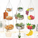Simple Houseware Modern 3-Tier Hanging Fruit Basket, Chrome by CozyNest Decor