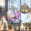 Stained Glass Suncatcher, Jocidea Owl Ornament, Christmas Ornaments, Holidays Ornaments, Christmas Tree Decor, Owl Decor for Home, Owl Gifts by GreenHaven Gardens