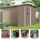 8FT x 6FT Metal Outdoor Storage Shed,Utility and Tool Shed Storage House w/Lockable Sliding Doors & Air Vent,Garden Shed for Backyard,Garden,Patio,Lawn by GreenHaven Gardens