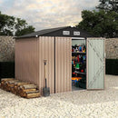 6x8 FT Metal Storage Sheds Outdoor with Floor, Metal Yard Sheds Garden Shed Kit, MetalTool Shed with Lockable Door, Metals UtilitySheds Buildings with Air Vent for Backyard Garden Patio Lawn by GreenHaven Gardens