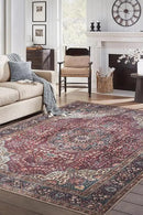 Keen Home Design 8x10 Rug - Machine Washable Area Rug with Non-Slip Backing, Ideal for Living Room, Dining Room, Bedroom - Vintage, Easy Clean, Durable, Low Pile Rug - (8' x 10') by CozyNest Decor