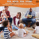 Natural Wood Musical Toys for Toddlers 1-3, Kids Musical Instruments set of 7 items Kids Guitar Egg shakers Flute Instruments Maracas Baby Xylophone Tambourine Castanets, Toddler learning Toys Experts by TinyTreasures Baby Boutique