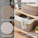 OIAHOMY Storage Basket, Woven Baskets for Storage, Cotton Rope Basket for toys,Towel Baskets for Bathroom - Pack of 3, Gradient Dark Brown by CozyNest Decor
