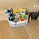 NaturalCozy 5-Piece Rectangle Storage Basket Set- Natural Cotton Rope Woven Baskets for Organizing! Small Basket for Montessori, Baby Nursery, Dog Toy Baskets, Cat Toy Box, Bathroom Organization Bin by TinyTreasures Baby Boutique
