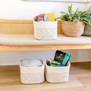 NaturalCozy Storage Cubes 9”x9”x7”Cotton Rope Woven Baskets for Organizing 3-Pack | 9 Inch Cube Storage Bin | Small Basket for Shelf Nursery, Pantry, Decorative Plant, Bathroom Closet, Toy Gift by TinyTreasures Baby Boutique