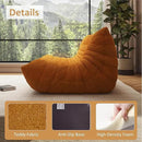 Bean Bag Chair, Oversized Bean Bag Chair for Living Room, Fireside Chair for Adults with Memory Foam Filled, Big Accent Lounge Floor Sofa for Reading, Relax, No Assembly Required. (Yellow 3-Seater) by CozyNest Decor