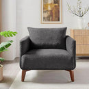 Oversized Accent Chair Modern Boucle Armchair for Living Room Sets of 2 - 37" Wide & Cozy Reading Chair with Solid Wood Legs, Dark Gray Upholstered Lounge Chair for Bedroom & Office (Easy Assembly) by CozyNest Decor
