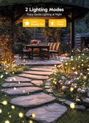 Solar Garden Lights - 8 Pack 12 LED Solar Firefly Lights with 2 Lighting Mode, Sway by Wind, Waterproof Solar Outdoor Light for Yard Patio Walkway Decoration, Warm White by GreenHaven Gardens