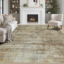 Area Rugs 8x10 Living Room Rugs: Large Modern Abstract Washable Rug with Non-Slip Backing, Thin Carpet for Dining Room Table Bedroom Nursery Indoor Home Office-Brown by TinyTreasures Baby Boutique