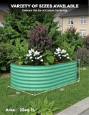 8x4x1.5 ft Raised Garden Bed,Galvanized Raised Planter Boxes Outdoor with Easy Assembly, Large Garden Bed for Vegetables, Fruits, Flower,Raised Garden Bed,Green by GreenHaven Gardens