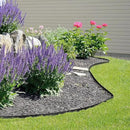 KOL Galvanized Steel Flexible Garden Lawn Edging, 10-Pack Black Metal Landscape Edging Strips - Heavy Duty Hammer-in Border with 11 Clips - 16-Gauge - 40" L x 4.5" H (33FT Total Length) by GreenHaven Gardens