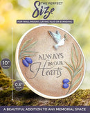 Spiritwind 10-Inch Garden Memorial Stone with Included Plaque Stand & Sympathy Card, Memorial Plaques for Outdoors with Peace Dove Amongst Olive Branches, Memorial Stepping Stone for Loss of Loved One by CozyNest Decor