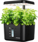 Ahopegarden Hydroponics Growing System kit Indoor Herb Garden with Grow Light, 4 Pods Plant Germination Kit Herb Vegetable Flower Growth Countertop Grower Harvest Fresh Veggie Lettuce（No Seeds） by GreenHaven Gardens