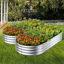 Raised Garden Bed Kit, 4x2x1 ft Galvanized Planter Box Outdoor with Safety Edging, Large Metal Raised Beds for Gardening Vegetables Flower Herb (Silver) by GreenHaven Gardens