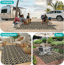 HEBE Outdoor Rug Waterproof 5x8, Reversible Plastic Straw Rug RV Camping Rug, Indoor Outdoor Patio Mat Clearance, Outside Carpet for Porch,Deck,Camper,Balcony,Backyard,Picnic by GreenHaven Gardens