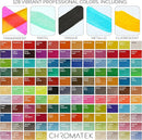 CHROMATEK Watercolor Paint Set – 128 Vibrant Colors for Artists & Beginners with Palette – Includes Metallic, Fluorescent, Pastel & Opaque Shades, Brushes, Pad, Swatch Sheets & Travel Case by TinyTreasures Baby Boutique