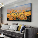 Yuaxker Flowers Canvas Wall Art Sunflower Flower Canvas Painting Yellow Aesthetic Wall Decor Artwork for Living Room Bedroom Dining Room Office Home Decor 20x40inch by CozyNest Decor