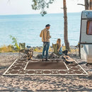 GENIMO 6' x 9' Outdoor Rug Waterproof for Patio Decor, Foldable Reversible Plastic Straw Area Rugs Mat for Camper, Outside Carpet for Rv, Deck, Porch, Picnic, Beach, Balcony, Coffee & Beige by GreenHaven Gardens