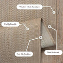 Adiva Rugs Outdoor Indoor Area Rug, Weather Resistant, Easy to Clean, Stain Resistant Floor Mat for Dining Room, Backyard, Deck, Patio (Natural Beige, 2'6" x 7') by CozyNest Decor
