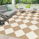 HEBE Outdoor Rug Waterproof 8x10, Plastic Straw Rug Camping Rug, Reversible Outdoor Patio Rugs RV Mat Clearance, Indoor Outside Floor Carpet for Porch,Deck,Camper,Balcony,Backyard by GreenHaven Gardens