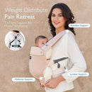 Momcozy Breathable Mesh Baby Carrier, Ergonomic and Lightweight Infant Carrier for 3-24 Months with Enhanced Lumbar Support, All Day Comfort for Hands-Free Parenting, Air Mesh-Pink by TinyTreasures Baby Boutique