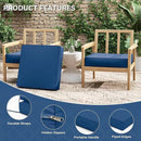 Patio Chair Cushions 24 X 24 X 5 Inch Waterproof Outdoor Seat Cushions for Patio Furniture, Outdoor Sofa Couch Pads with Ties & Handle, Set of 2, Blue by GreenHaven Gardens