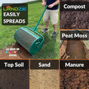 LANDZIE - The Original 24 Inch Compost and Peat Moss Spreader Roller - Top Soil, Sand, Manure, Mulch, Top Dressing Lawn and Garden Spreader by GreenHaven Gardens