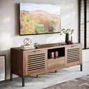 Bme Millie Solid Wood TV Stand for TVs up to 65 Inches, Modern Farmhouse TV Stand with Rustic Charm, TV Stands for Living Room, Chestnut by CozyNest Decor