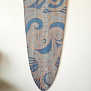 Wooden Surfboard Wall Decor Growth Chart - Surf Board Wall Decor for Kids Room, Wooden Growth Chart for Wall, Surfboard Wall Art, Surfboards for Decoration - Blue Wave (9.5"x 45") by TinyTreasures Baby Boutique