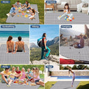 Picnic Blanket Waterproof Beach Rug 80''x118'' Picnic Mat Washable Lightweight with Handle Navy Blue Checkered for Hiking Travelling Outdoor Camping,Parks by TinyTreasures Baby Boutique