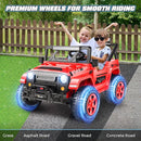 Hikole 24V Kids Electric Car with Remote Control - 4WD/2WD Switchable Two Seater Ride on Cars with 4x200W Powerful Engines, LED Lights, Spring Suspension, Ride on Toys for Kids Ages 4-8, Red by TinyTreasures Baby Boutique