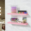 BAMEOS Pink Floating Shelves for Wall, 24" x 6" Wall Shelves for Room, Floating Book Shelves, Hanging Shelves for Bedroom, Bedroom, Living Room, Kitchen (Set of 2) by CozyNest Decor
