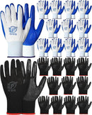 Nuogo 24 Pairs Gardening Gloves for Men Women Rubber Coated Landscaping Work Gloves Safety Work Construction by GreenHaven Gardens
