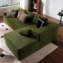 ovios 104" Cloud Sectional Couch with L-Shape Chaise,Modern Modular Sofa with Deep Seat, Upholstered Couches for Living Room Bedroom,No Assembly Required, Green (Cloud Velvet) by CozyNest Decor