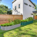2 Pack 6x3x1FT Galvanized Raised Garden Bed Kit Oval Metal Ground Planter Box Outdoor Bottomless Planter Raised Beds for Vegetables Flowers Herbs Fruits, Gray by CozyNest Decor