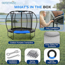 SereneLife 8FT 10FT 12FT 14FT Outdoor Trampoline for Kids - Recreational Backyard Trampoline with Curved Safety Poles and Net Enclosure- ASTM Approval for Kids Adults by TinyTreasures Baby Boutique