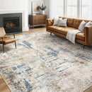 6x9 Area Rugs Washable Rug: Large Abstract Modern Soft Stain Resistant Indoor Floor Non Slip Accent Carpet for Living Room Bedroom Nursery Playroom Dining Room Office Dorm Home House Decor- Tan by TinyTreasures Baby Boutique